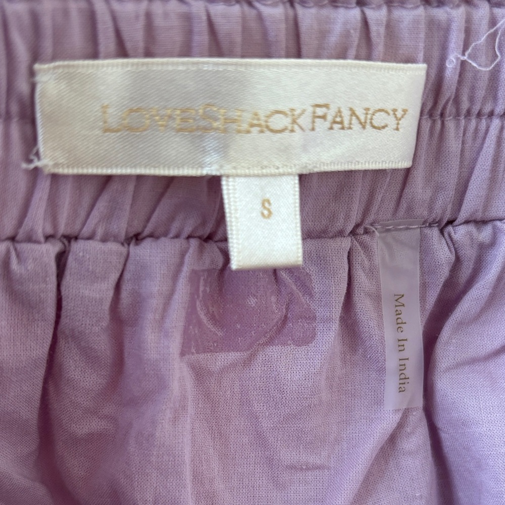 LoveShackFancy Lilac Ruffle Mini Heritage  Skirt - Picture 2 of 6